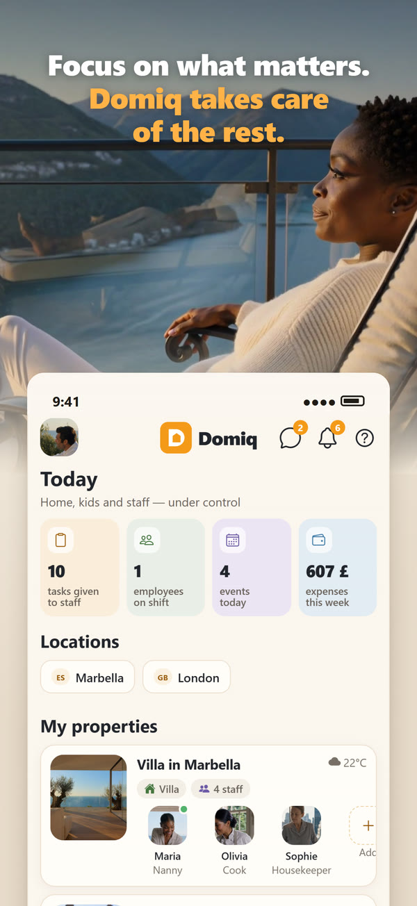 Focus on what matters. Domiq takes care of the rest.